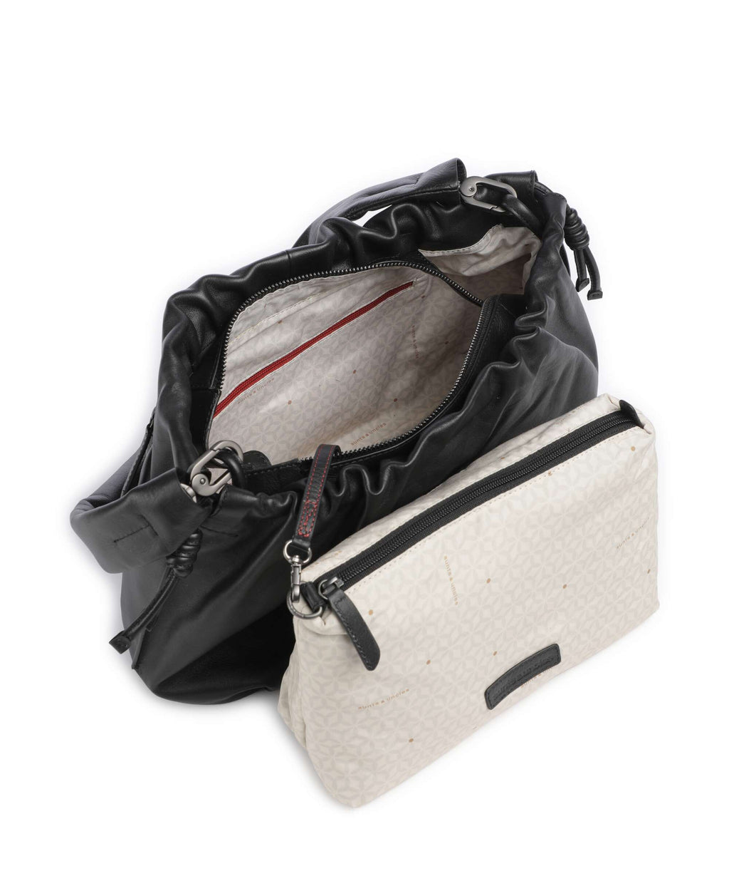 Aunts & Uncles Bohemian Vibes Bloom Hobo bag jet black