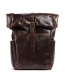 Buckle & Seam Crazy Horse Norman Rolltop batoh brown/dot