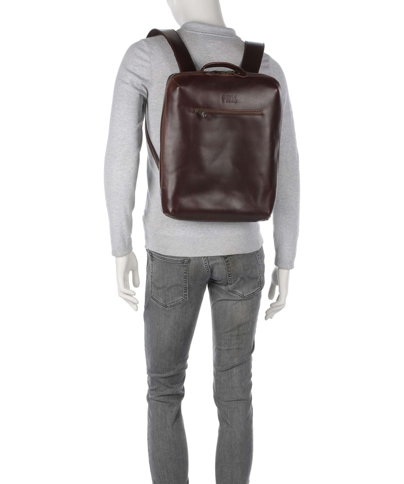 Buckle & Seam Crazy Horse Mik Backpack brown