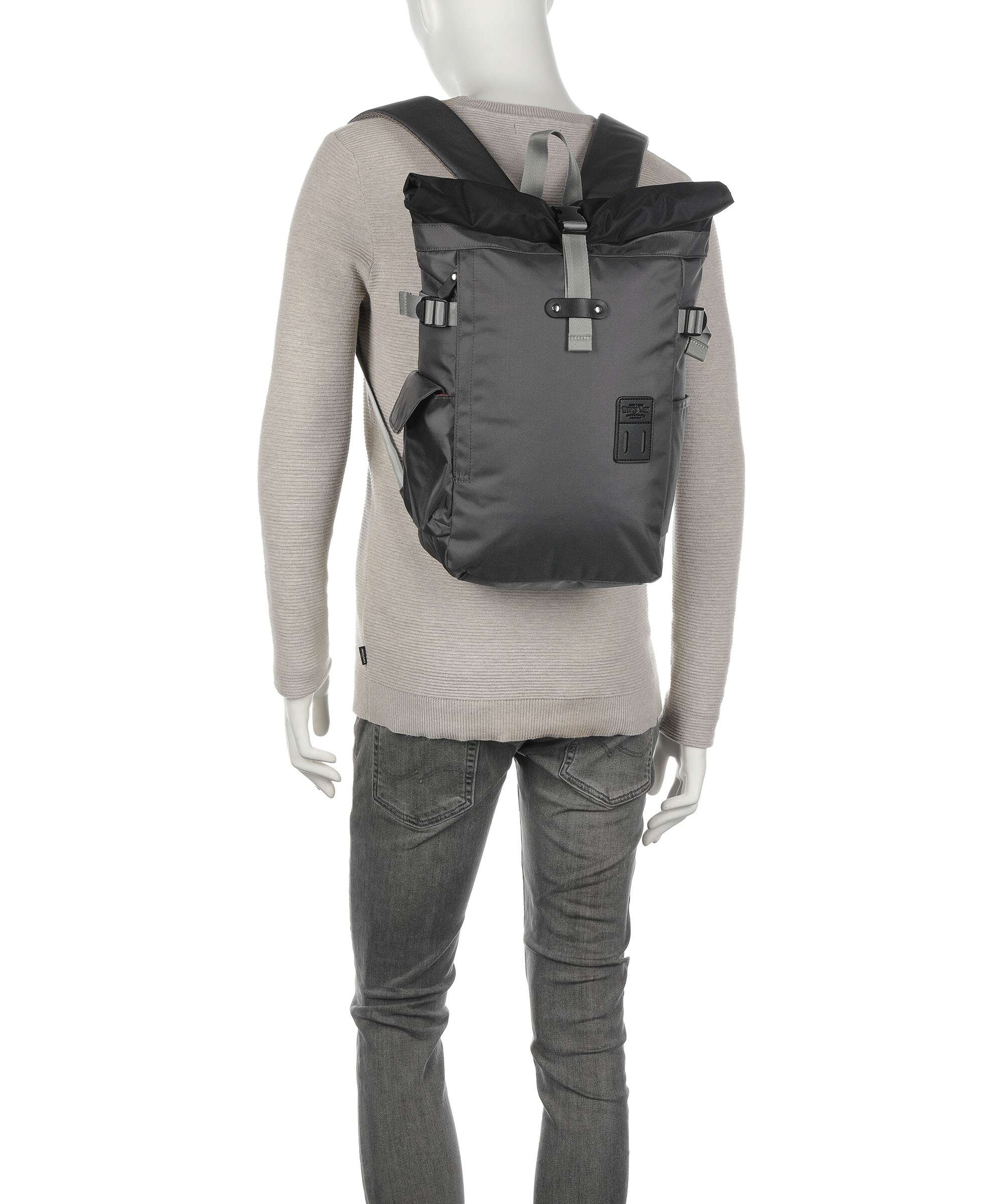 Harvest Label Norikura Two-Tone Rolltop backpack black/olive
