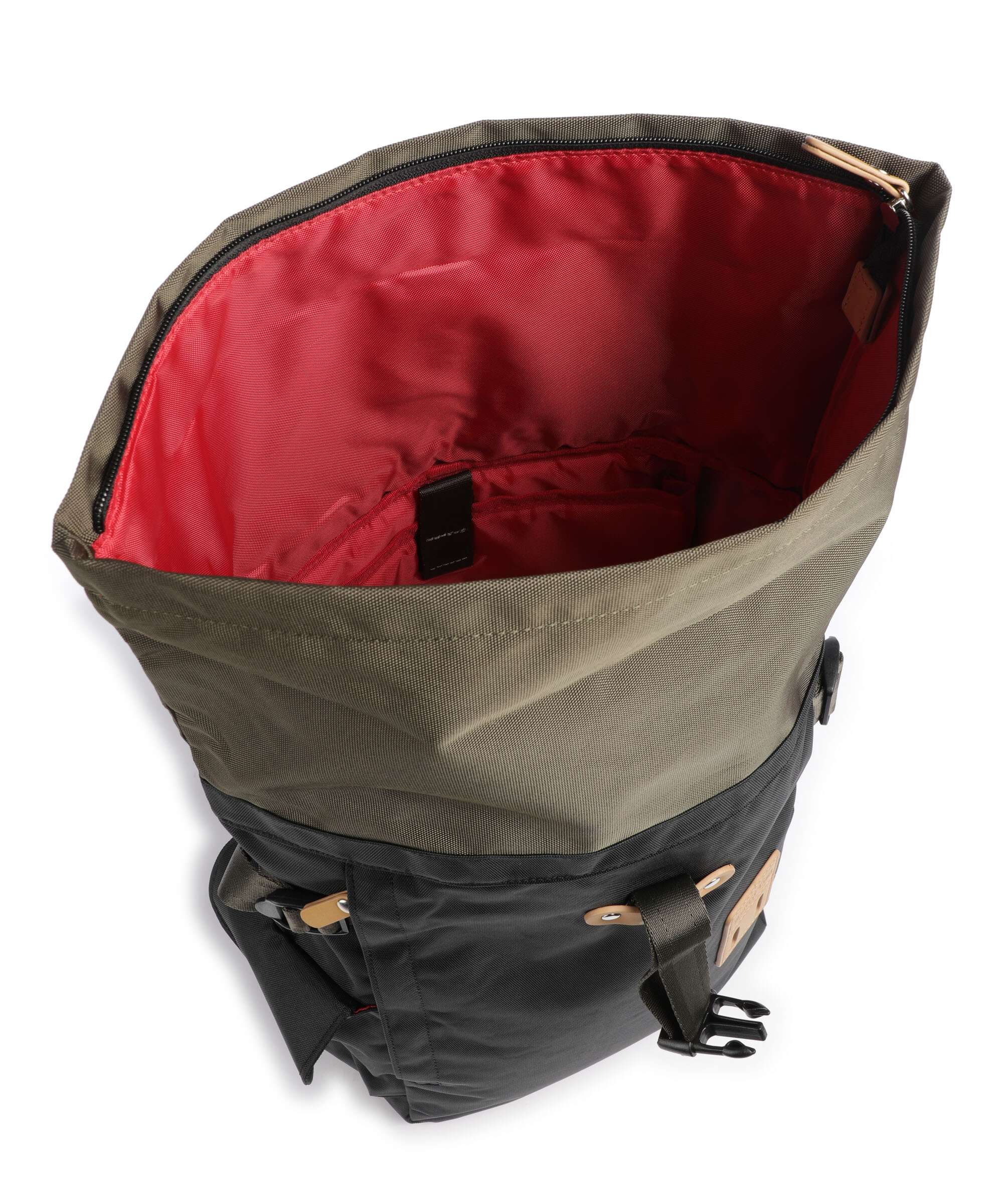 Harvest Label Norikura Two-Tone Rolltop backpack black/olive