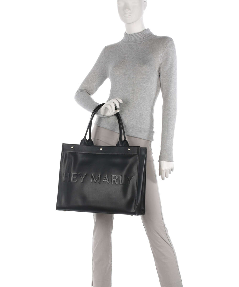 Hey Marly Classy Signature Tote bag black
