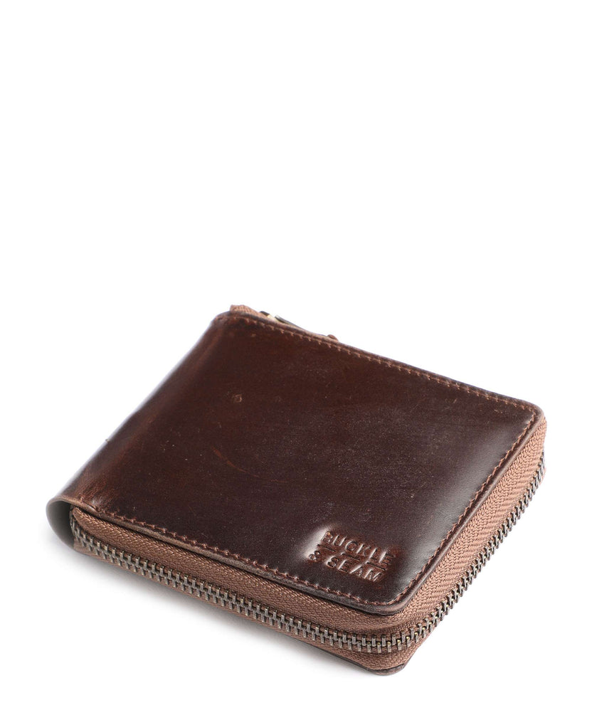 Buckle & Seam Crazy Horse Grind Wallet brown