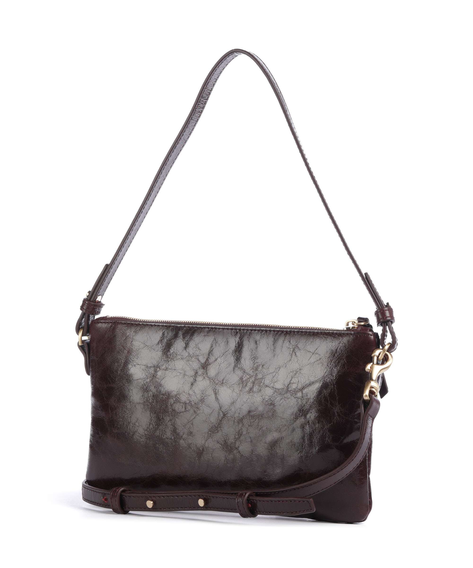Les Visionnaires Alice Crinkle Shoulder bag bordeaux red
