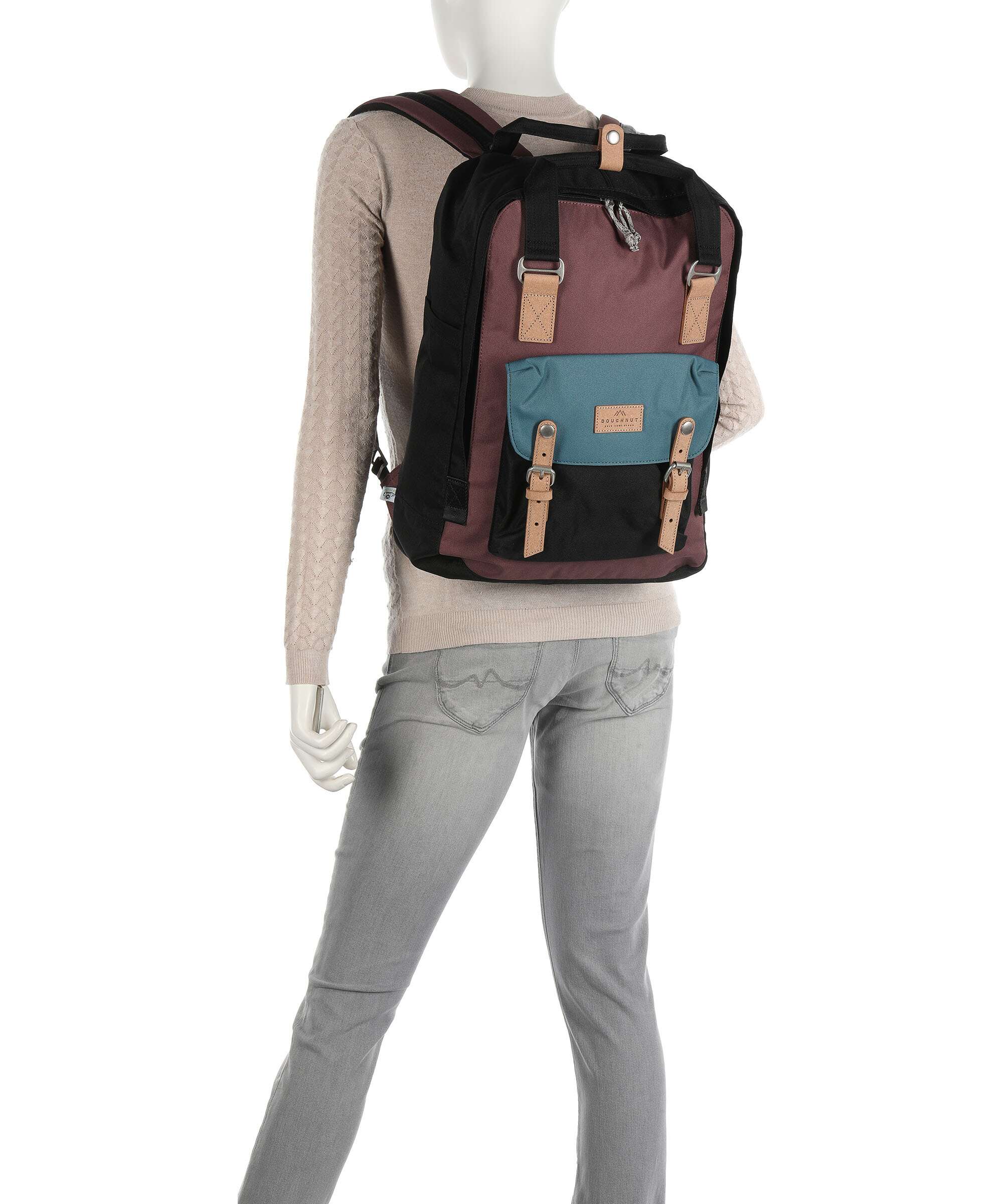 Doughnut Macaroon Backpack khaki/black