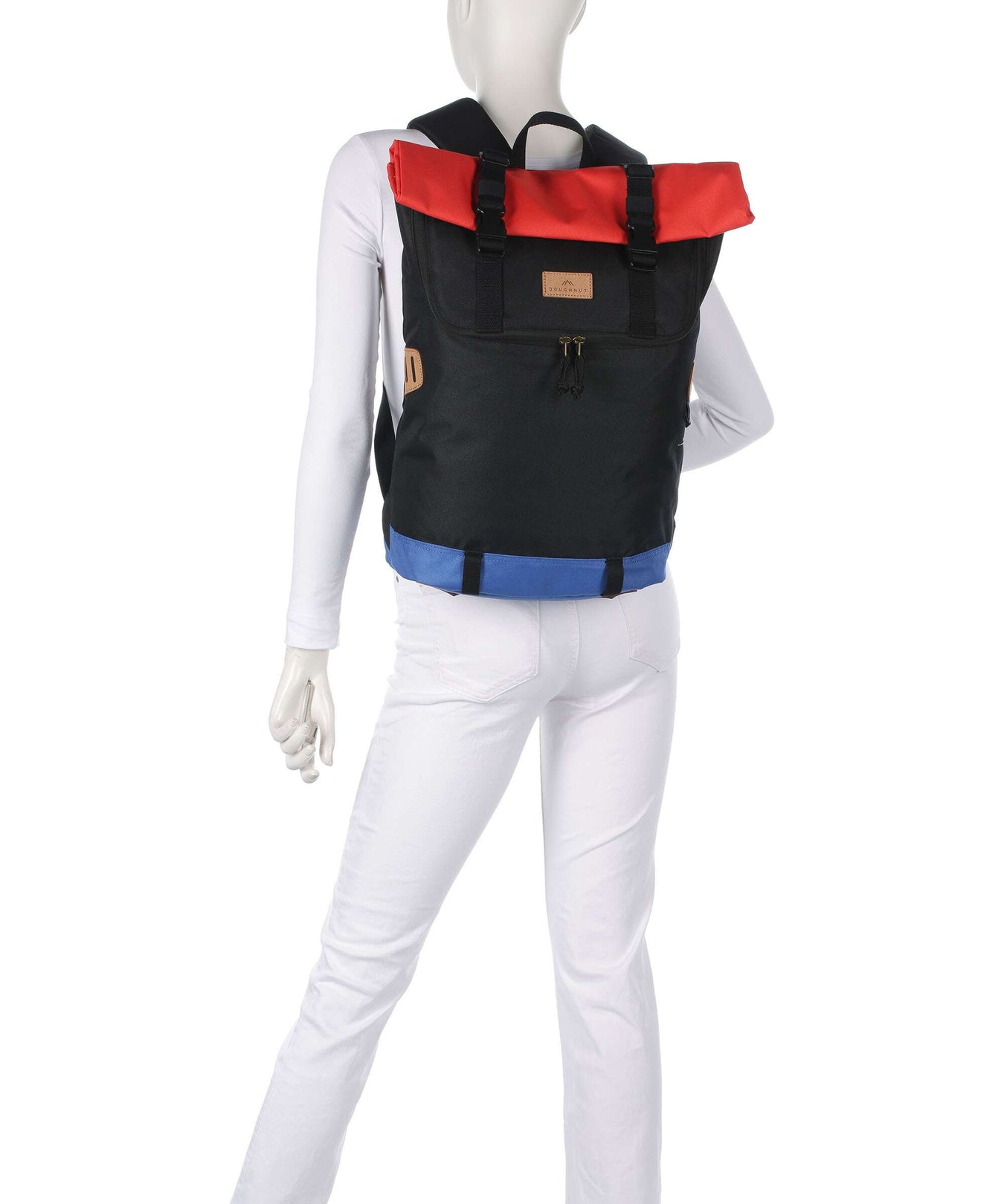 Doughnut Reborn Christopher Rolltop backpack black/grapefruit