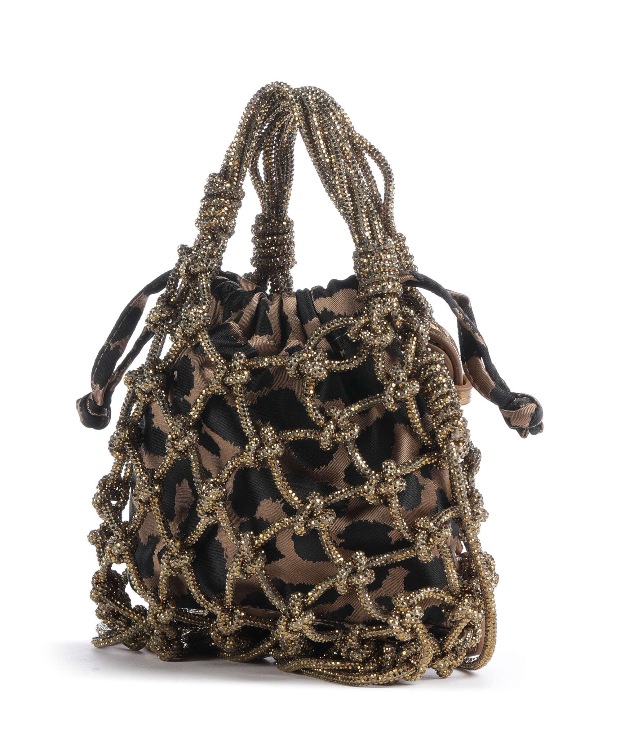 Kurt Geiger Macrame Mini Crystal Crossbody bag bronze