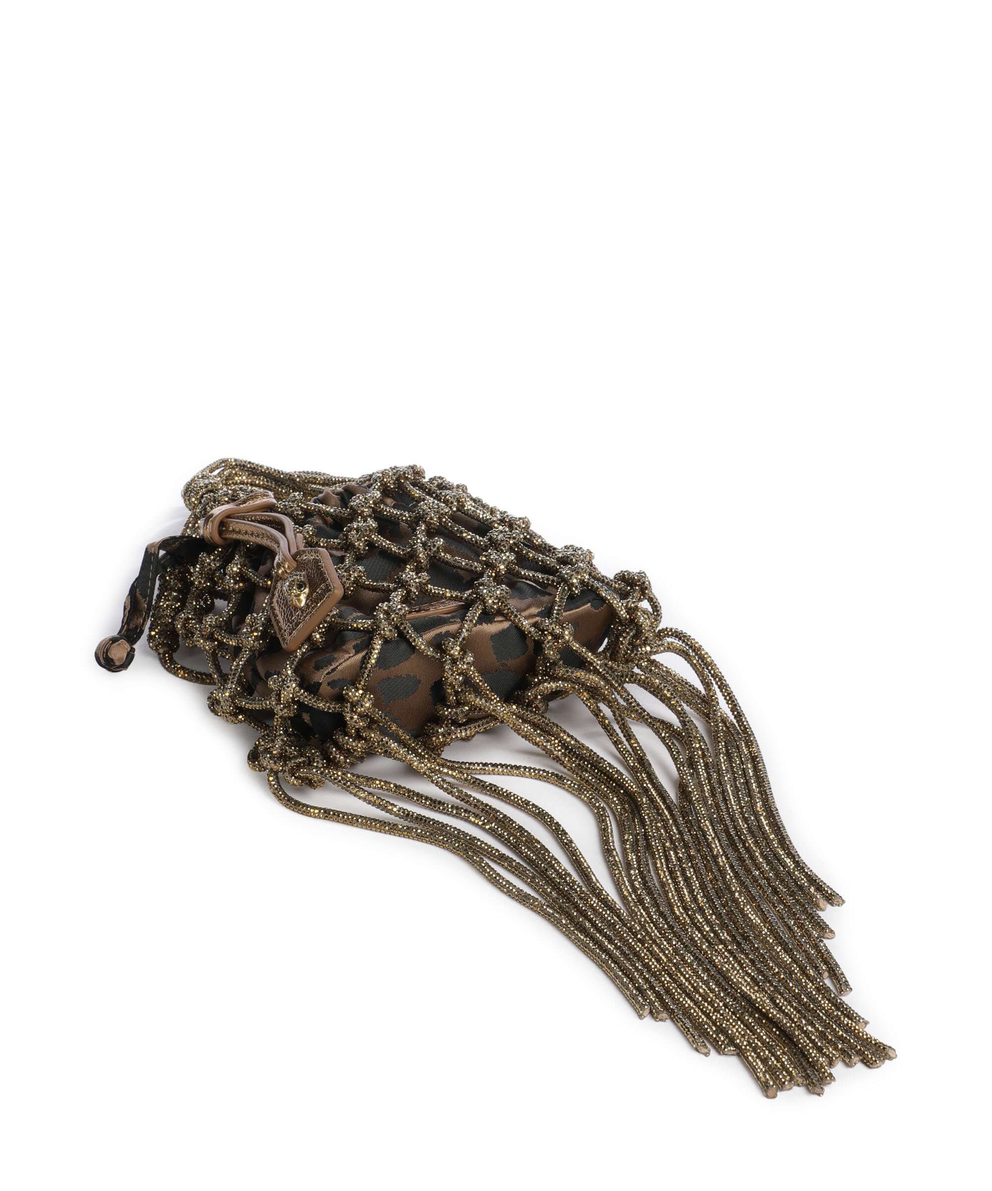 Kurt Geiger Macrame Mini Crystal Crossbody bag bronze