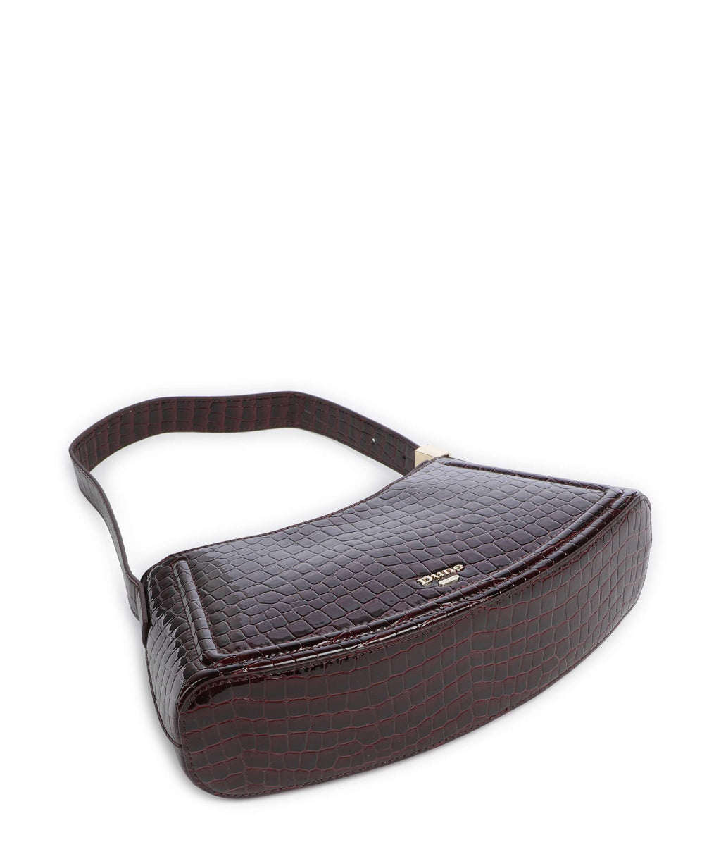 Dune London Dependent Shoulder bag burgundy croc