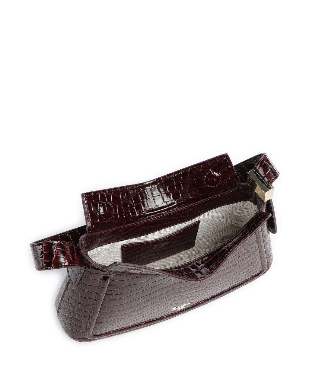 Dune London Dependent Shoulder bag burgundy croc