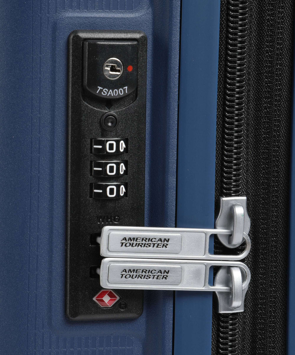 American Tourister Aerostep Spinner (4 wheels) navy blue