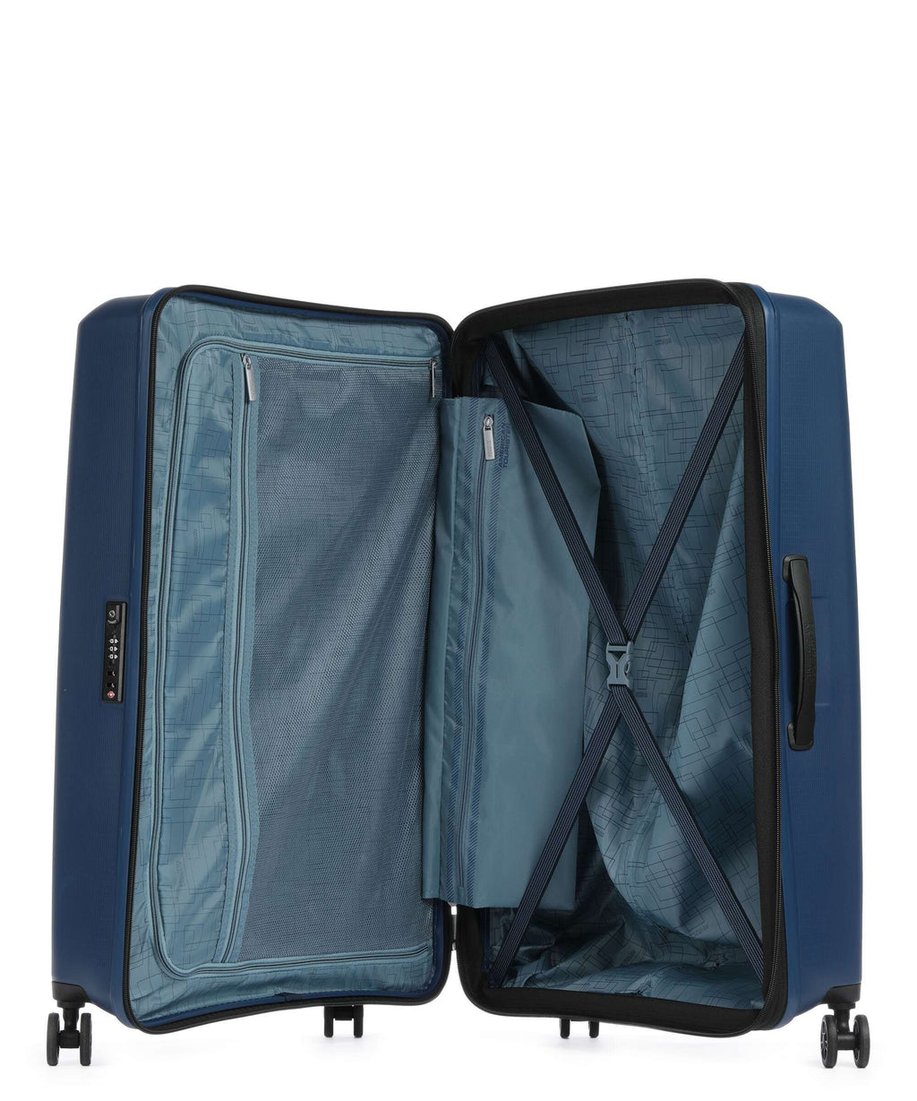 American Tourister Aerostep Spinner (4 wheels) navy blue