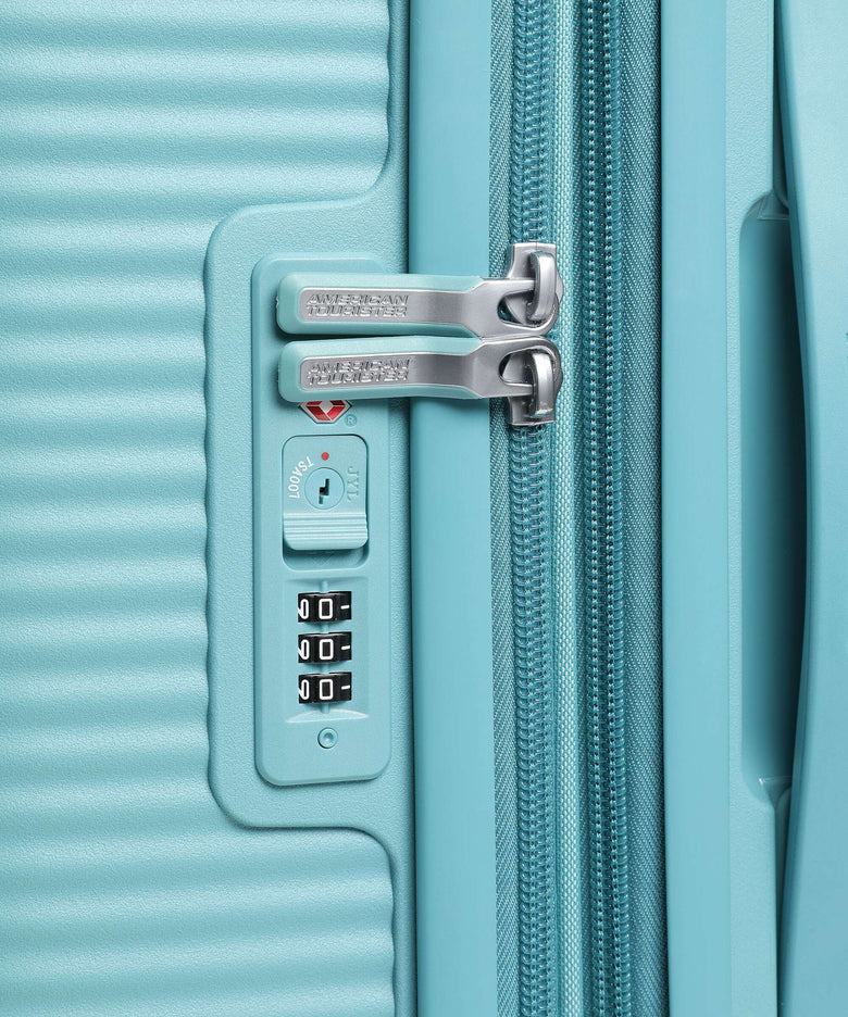 American Tourister Soundbox Spinner (4 wheels) turquoise tonic