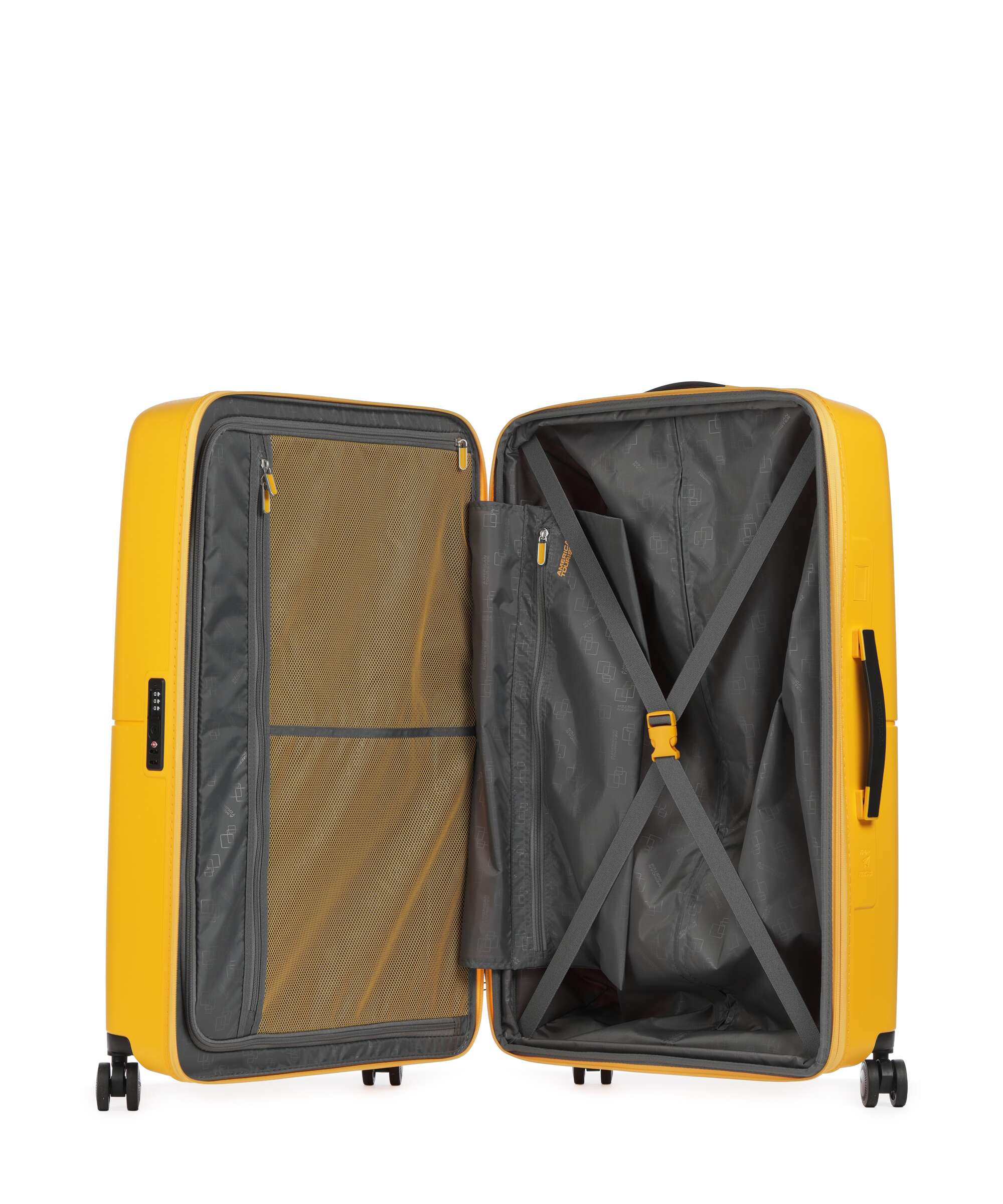 American Tourister Dashpop Spinner (4 wheels) golden yellow