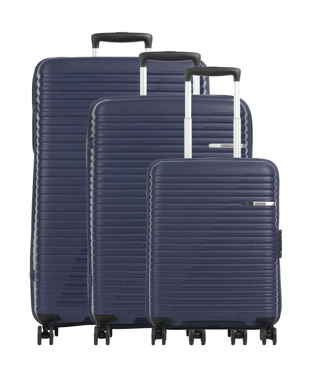 American Tourister Liftoff Suitcase set (4 wheels) midnight blue
