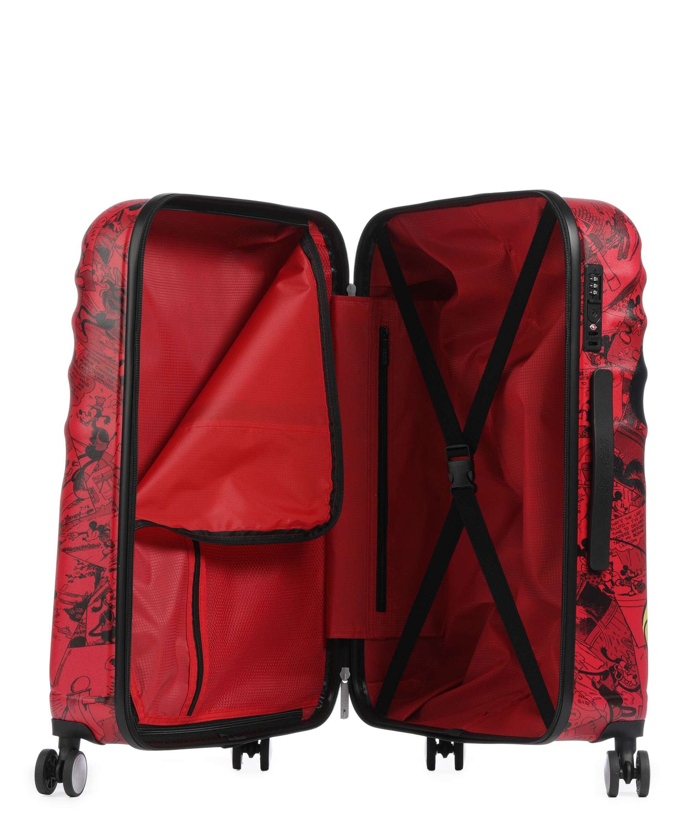 American Tourister Wavebreaker Disney Spinner (4 wheels) mickey comics red