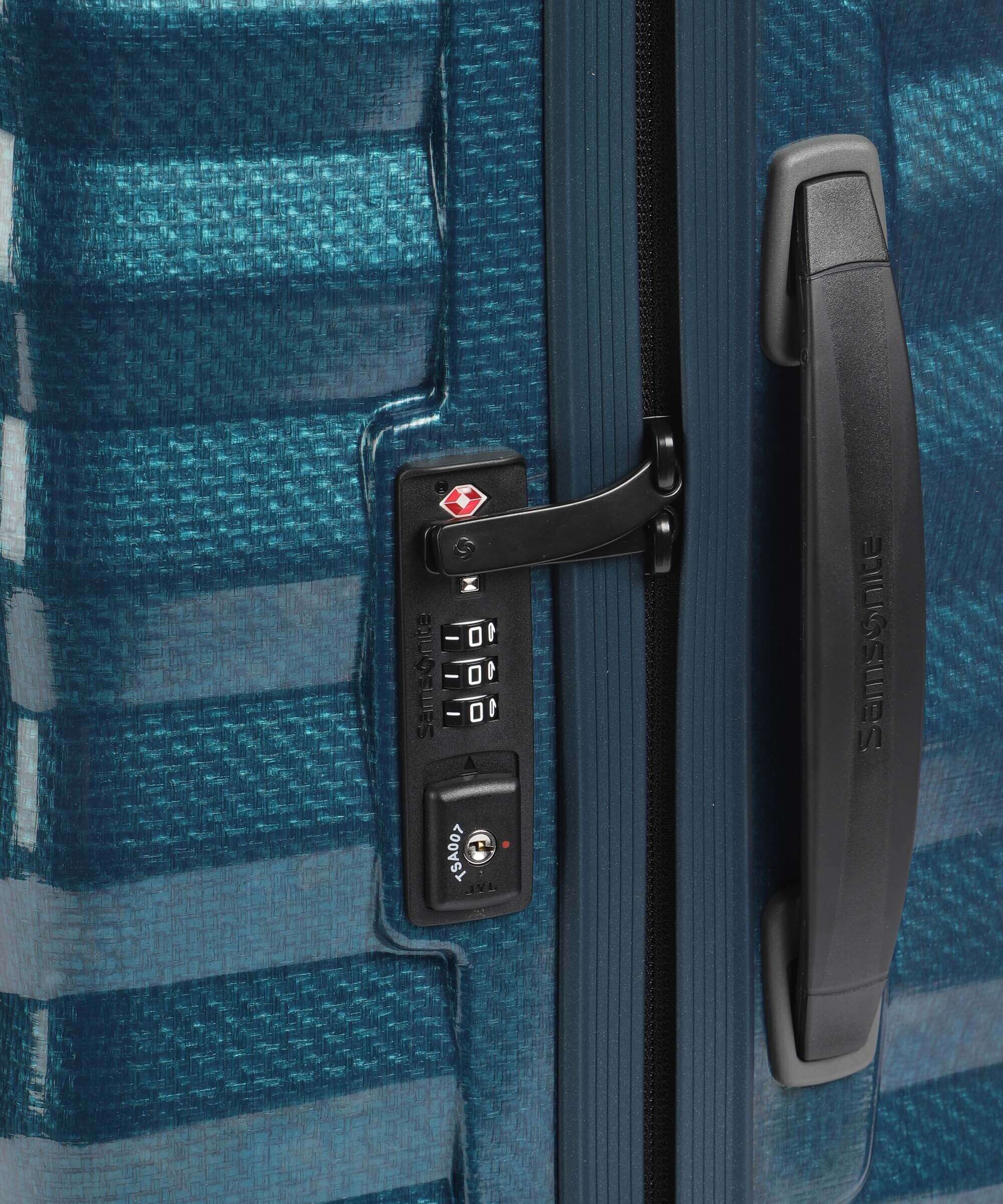 Samsonite Lite-Shock Spinner (4 wheels) petrol blue