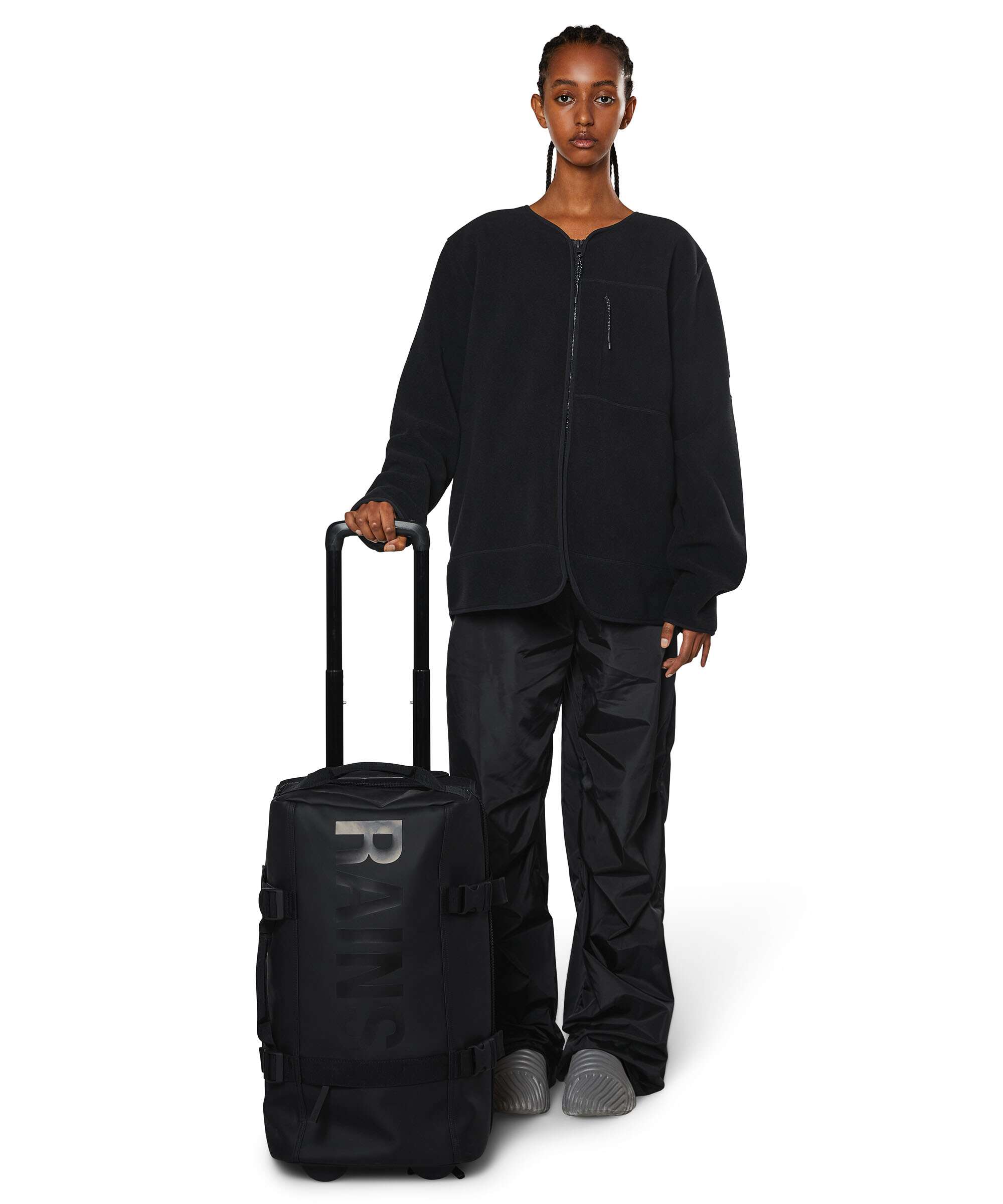 Rains Texel Travel bag with wheels black