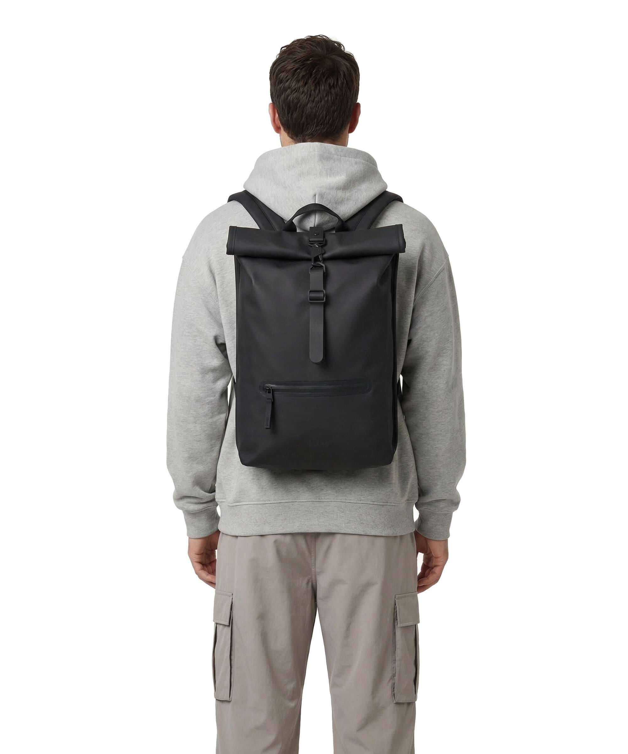 Rains Rolltop backpack black