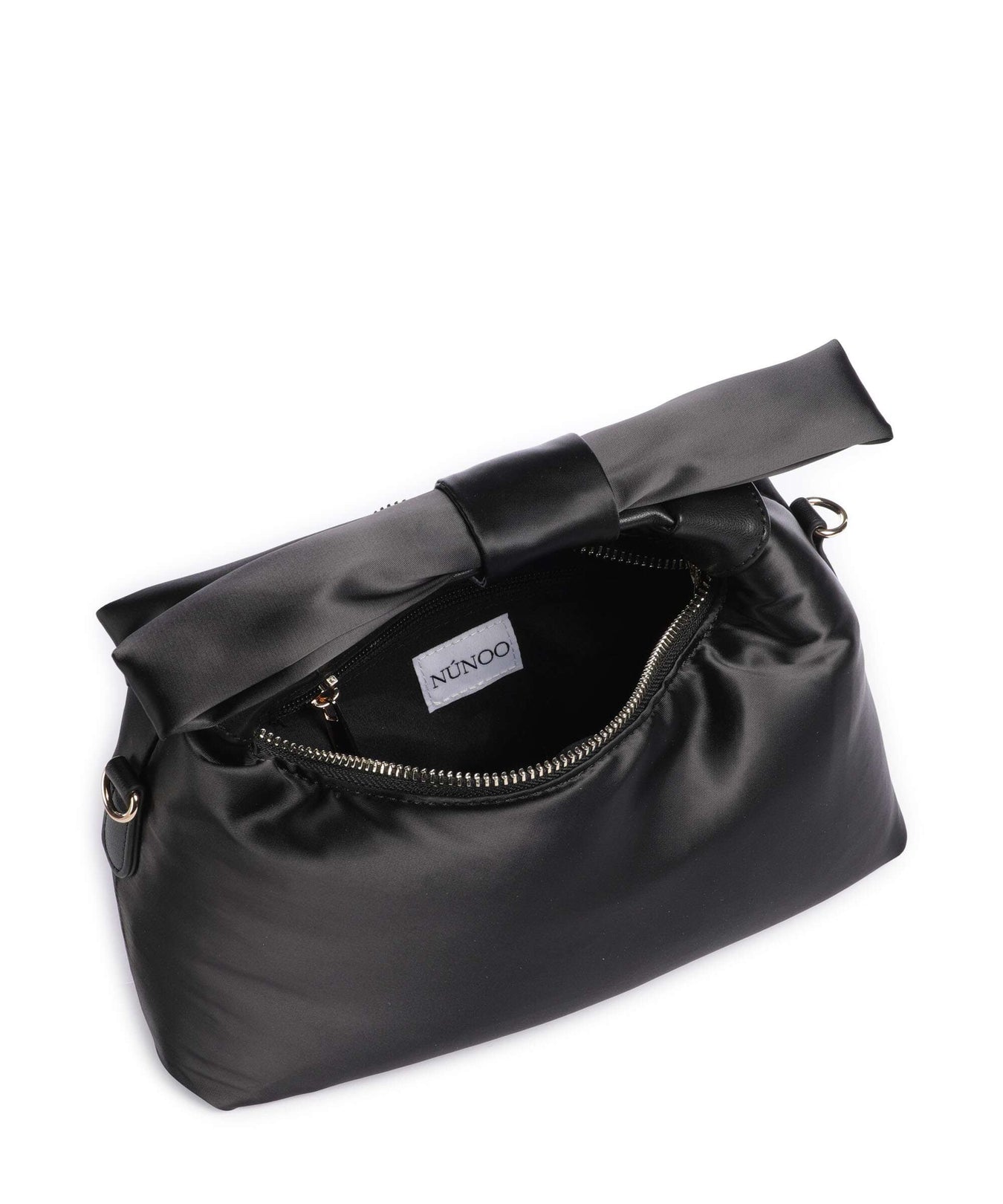 Núnoo Recycled Satin Dandy Handbag black