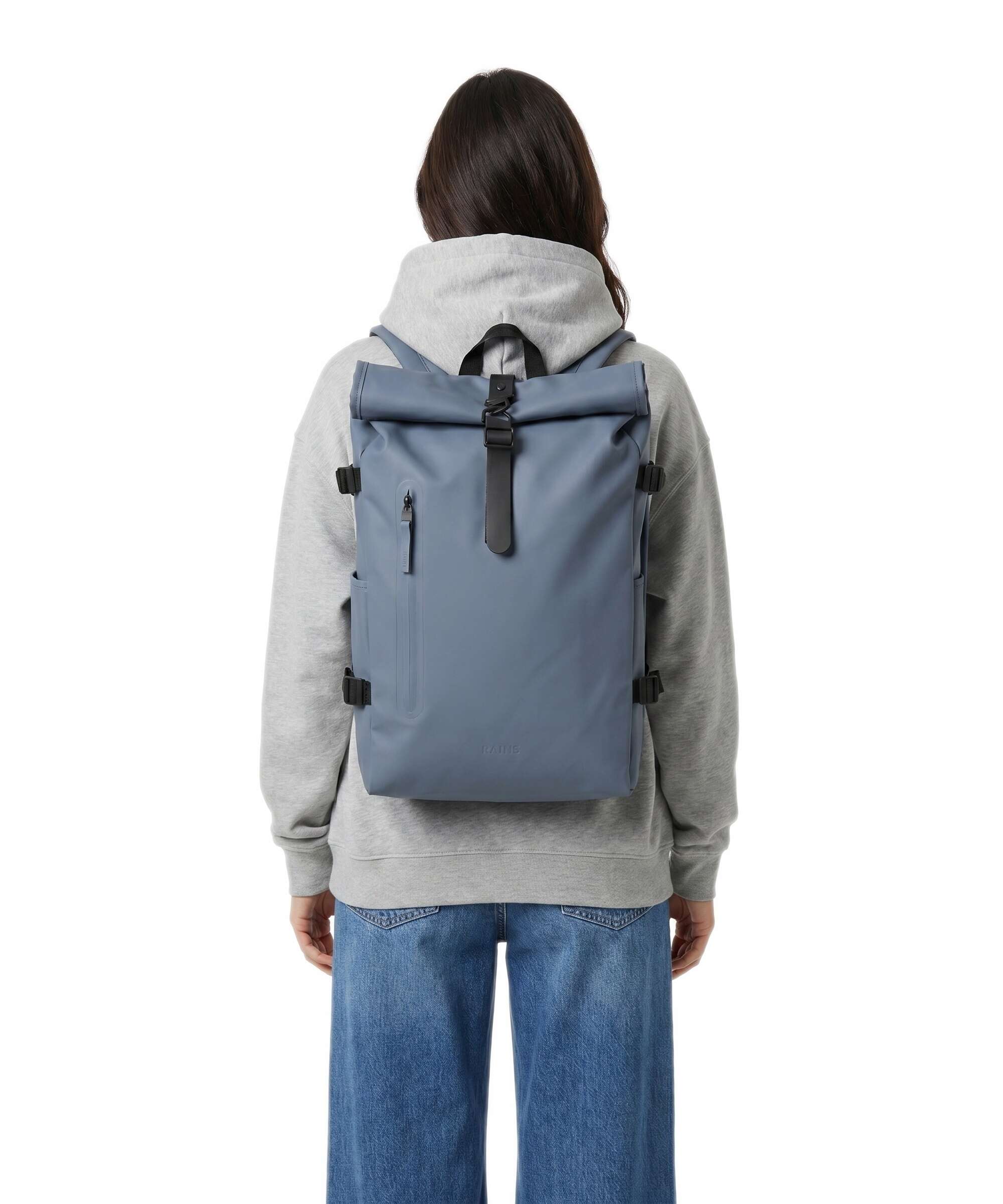 Rains Large Rolltop backpack blue dusk