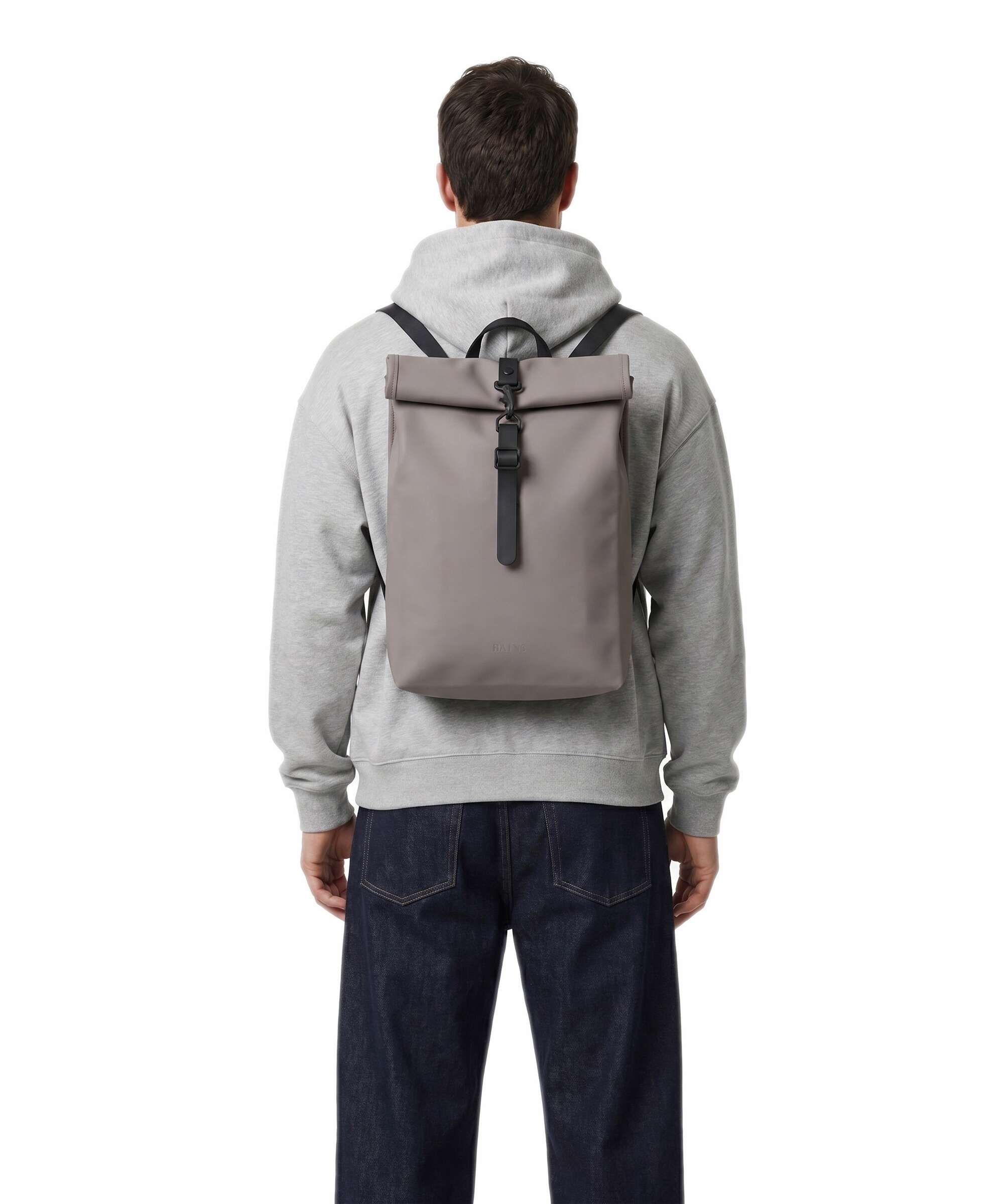 Rains Mini Rolltop backpack cinder