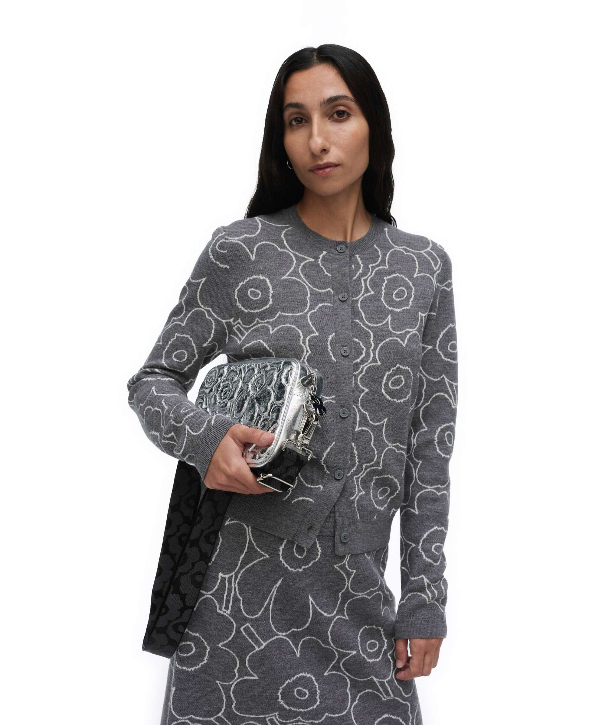 Marimekko Gratha Soft Unikko Crossbody bag silver