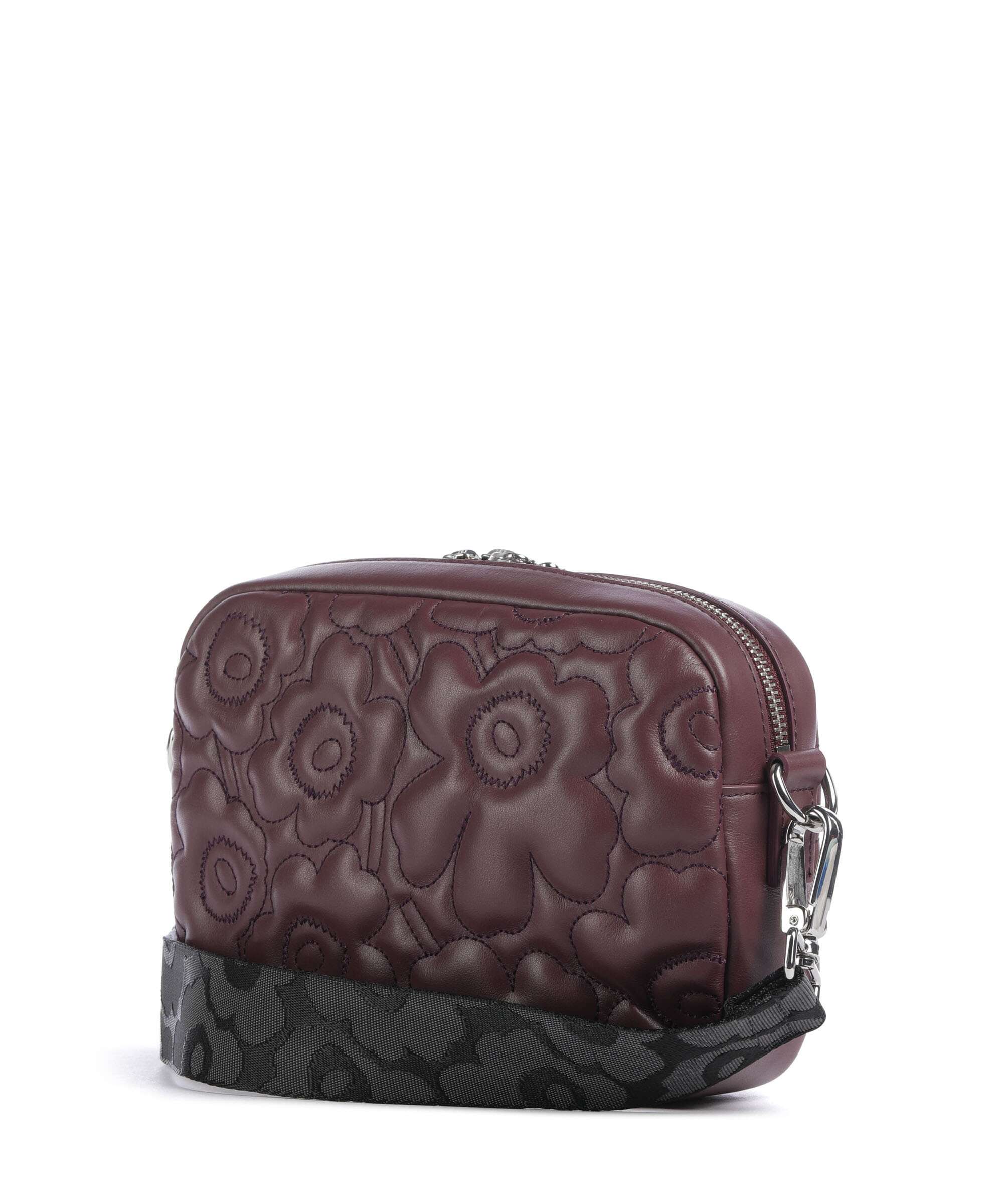 Marimekko Gratha Soft Unikko Crossbody bag wine red