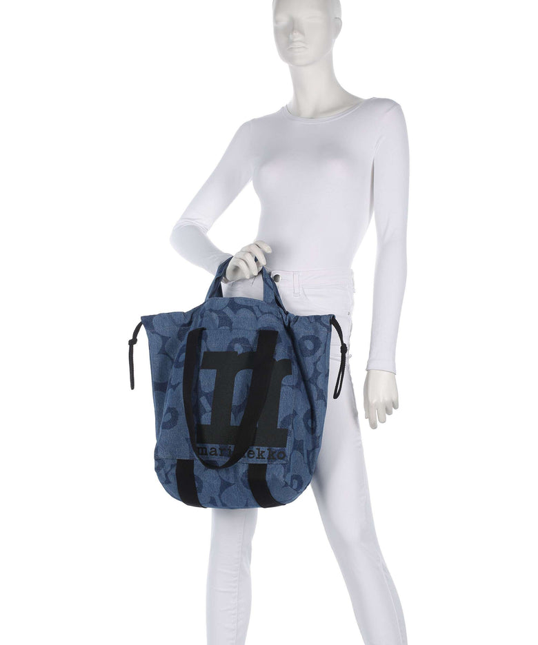 Marimekko Unikko Mono City Tote bag mid indigo