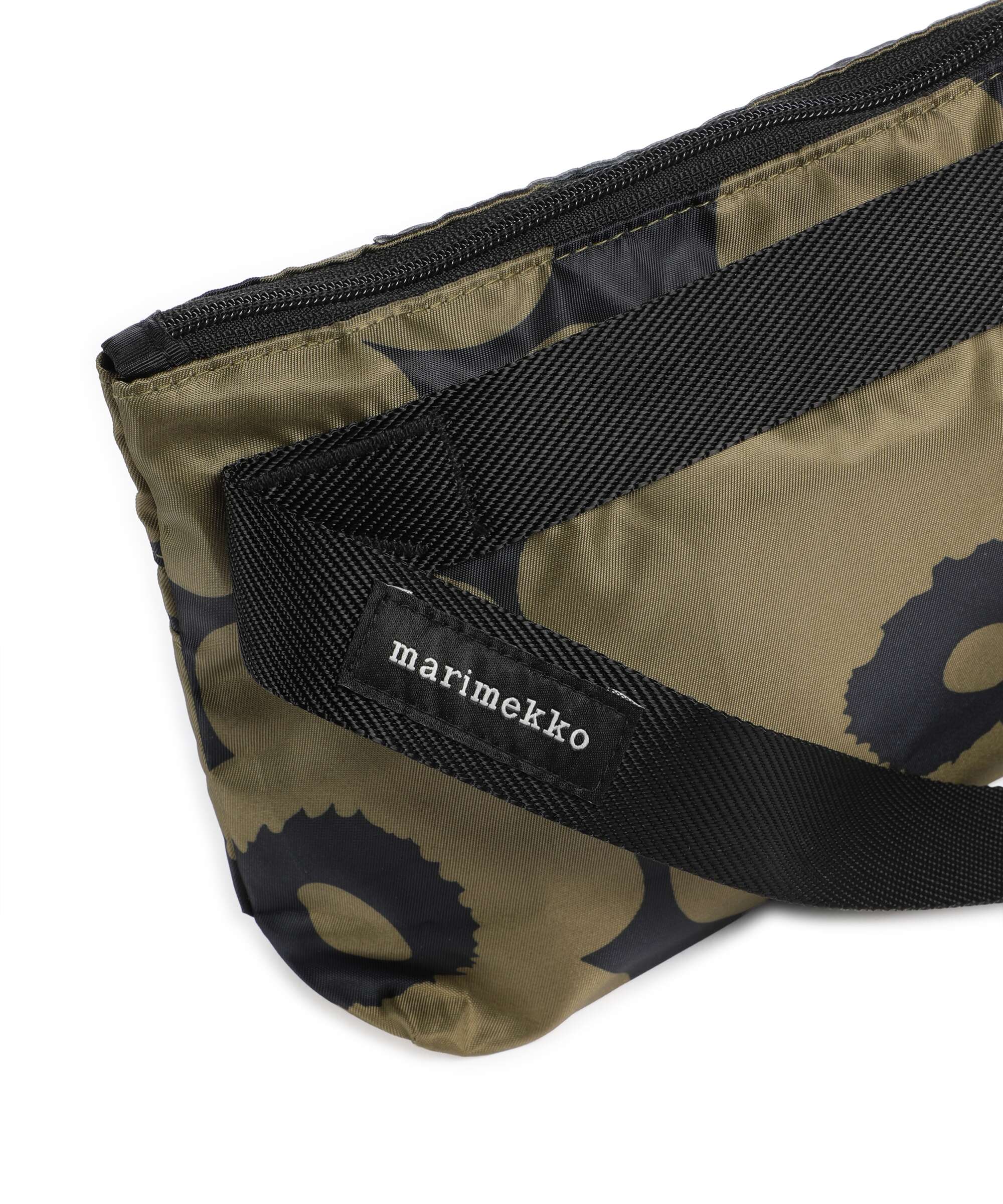 Marimekko Neat S Unikko Crossbody bag olive green/dark blue