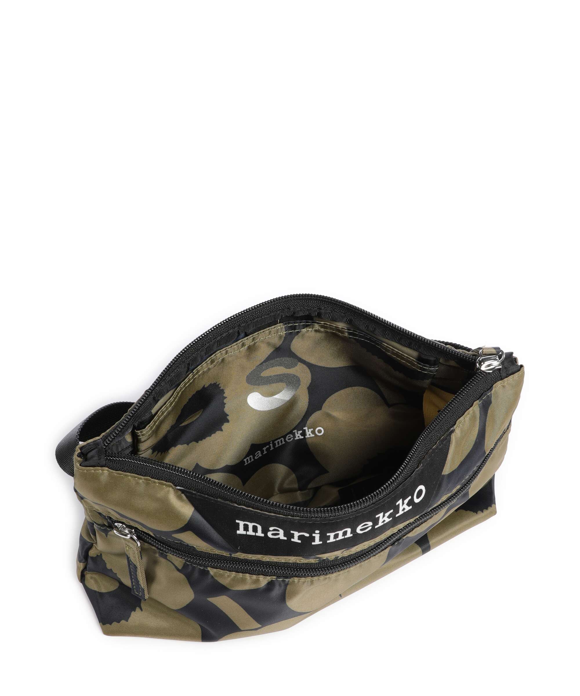 Marimekko Neat S Unikko Crossbody bag olive green/dark blue