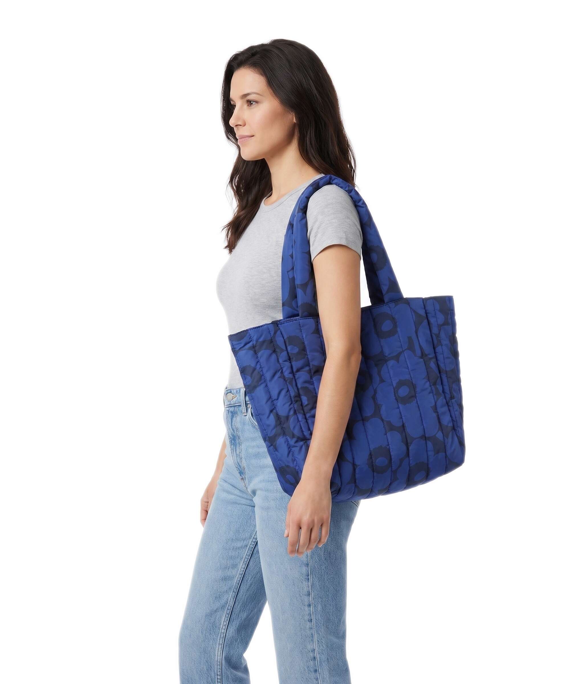 Marimekko Joy Unikko M Tote bag blue/dark blue