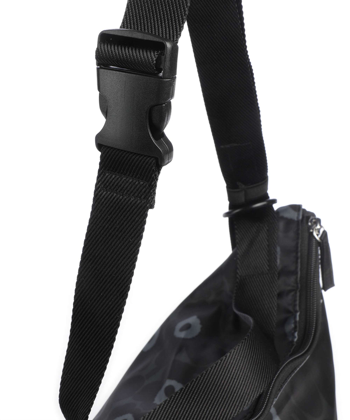 Marimekko Neat Unikko M Hobo bag black/dark grey
