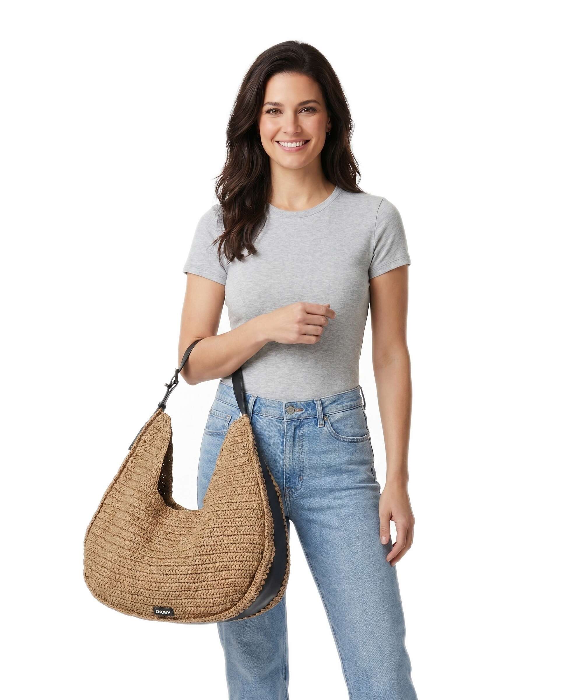 DKNY Camila Large Hobo bag natural/black