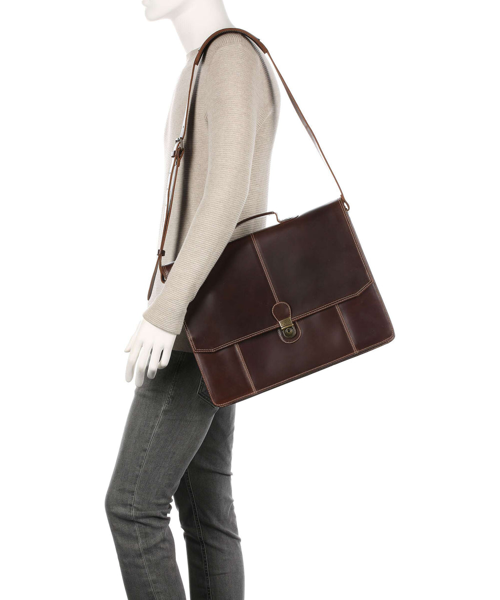 Buckle & Seam Sierra Briefcase brown