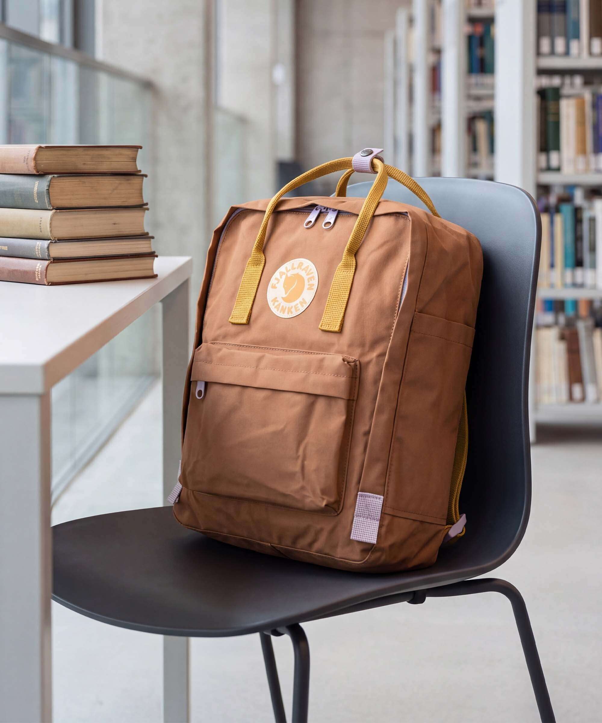 Fjällräven Kånken Koncept Backpack khaki dust/kantarell