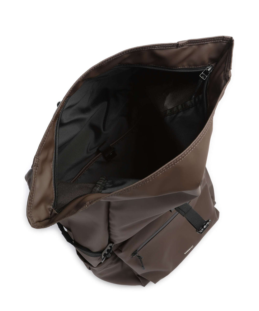 Sandqvist Stream L Rolltop backpack brown
