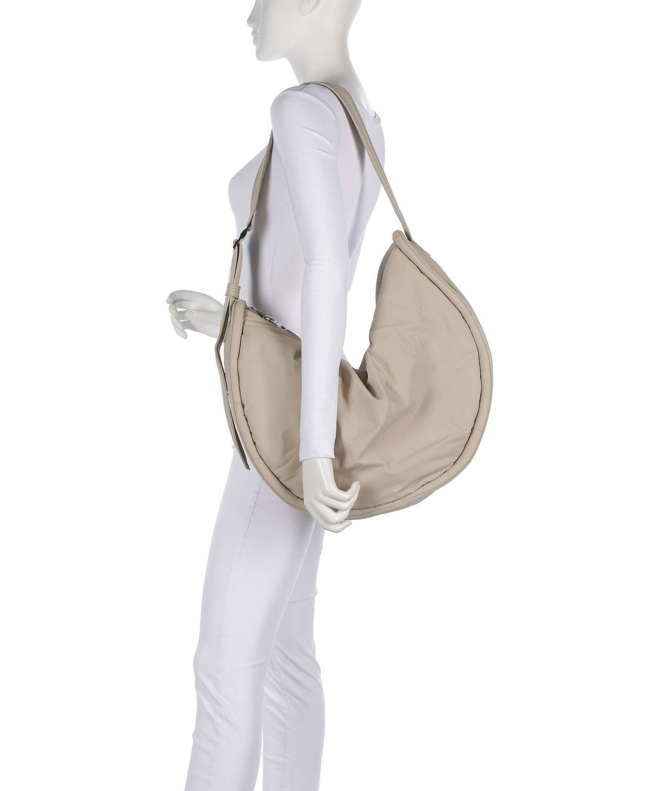 Sandqvist Curve L Hobo bag beige