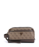 Guess Milano 4G Eco Toaletná taška beige/brown