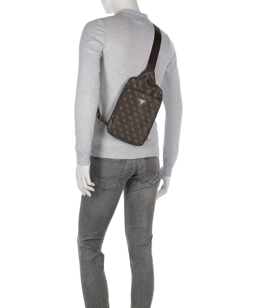 Guess Milano Sling bag brown/ochre/burgundy