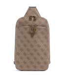 Guess Milano Taška typu sling beige/brown/blue