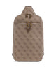 Guess Milano Taška typu sling beige/brown/blue