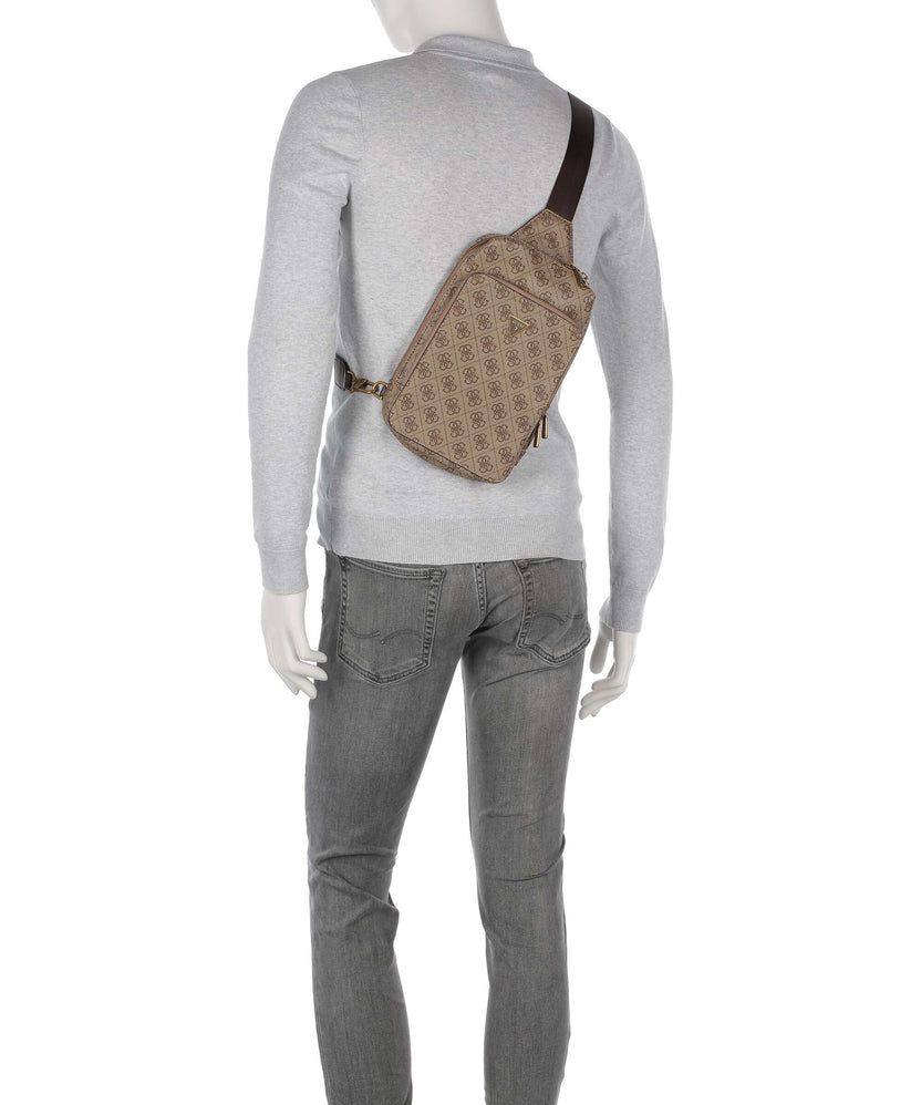 Guess Milano Sling bag beige/brown/blue