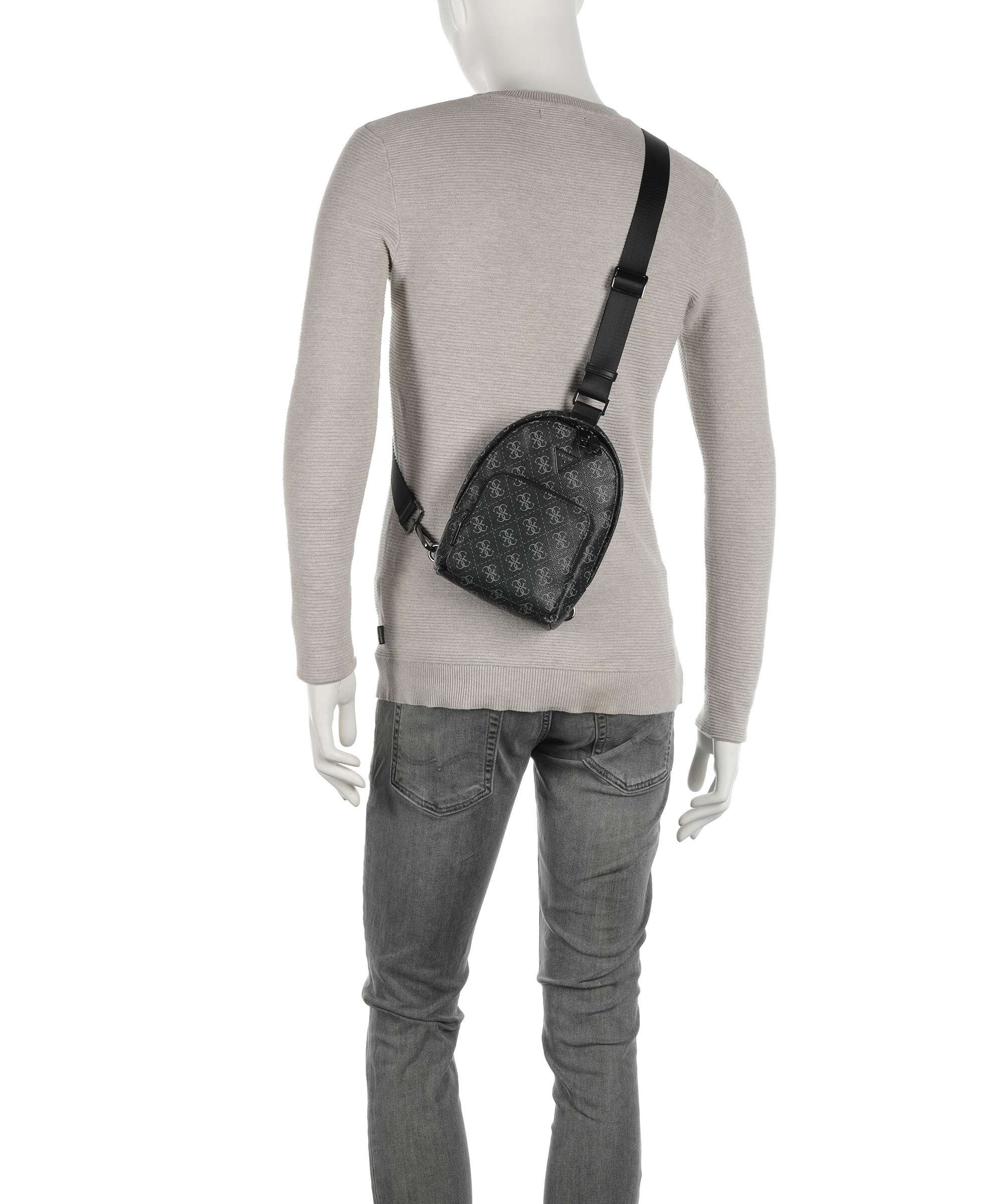Guess Milano Eco Sling bag dark black