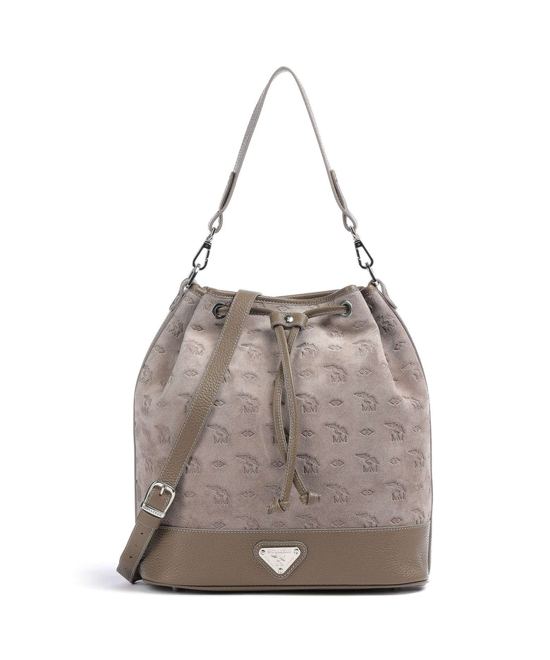 Maison Mollerus Stampato Niesen Bucket bag taupe/grau