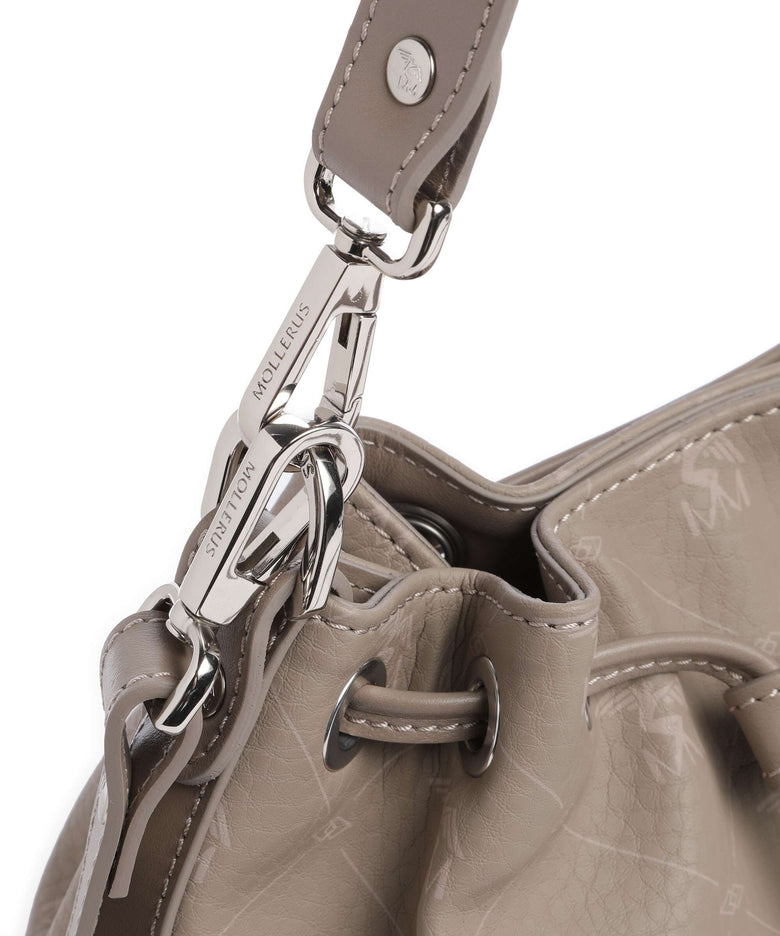 Maison Mollerus Pecarus Sion Bucket bag taupe/rosé/silber