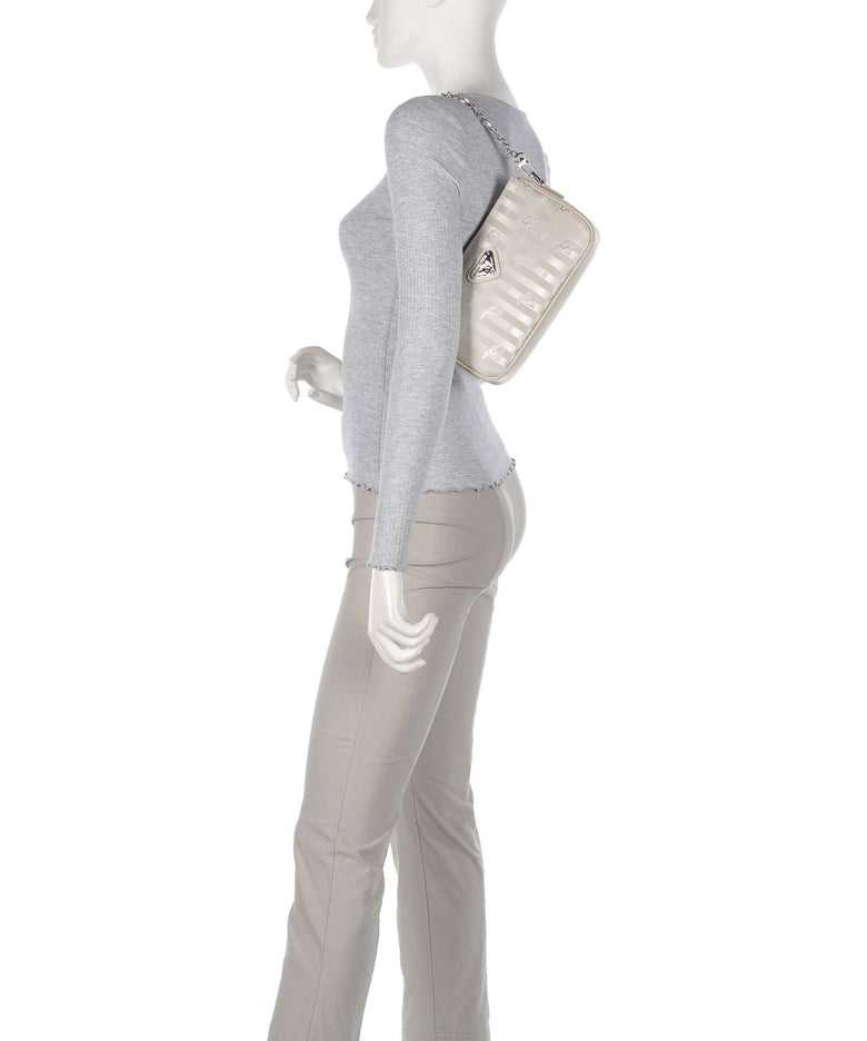 Maison Mollerus Vinerus Zell Shoulder bag metallic silber/perle