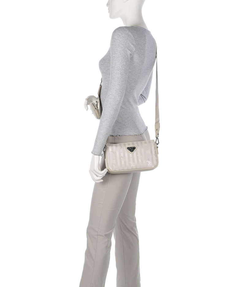 Maison Mollerus Vinerus Zell Shoulder bag metallic silber/perle