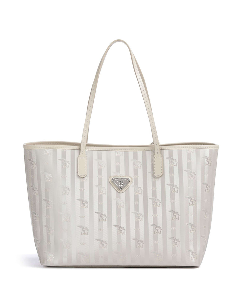 Maison Mollerus Vinerus Bern Tote bag metallic silber/perle