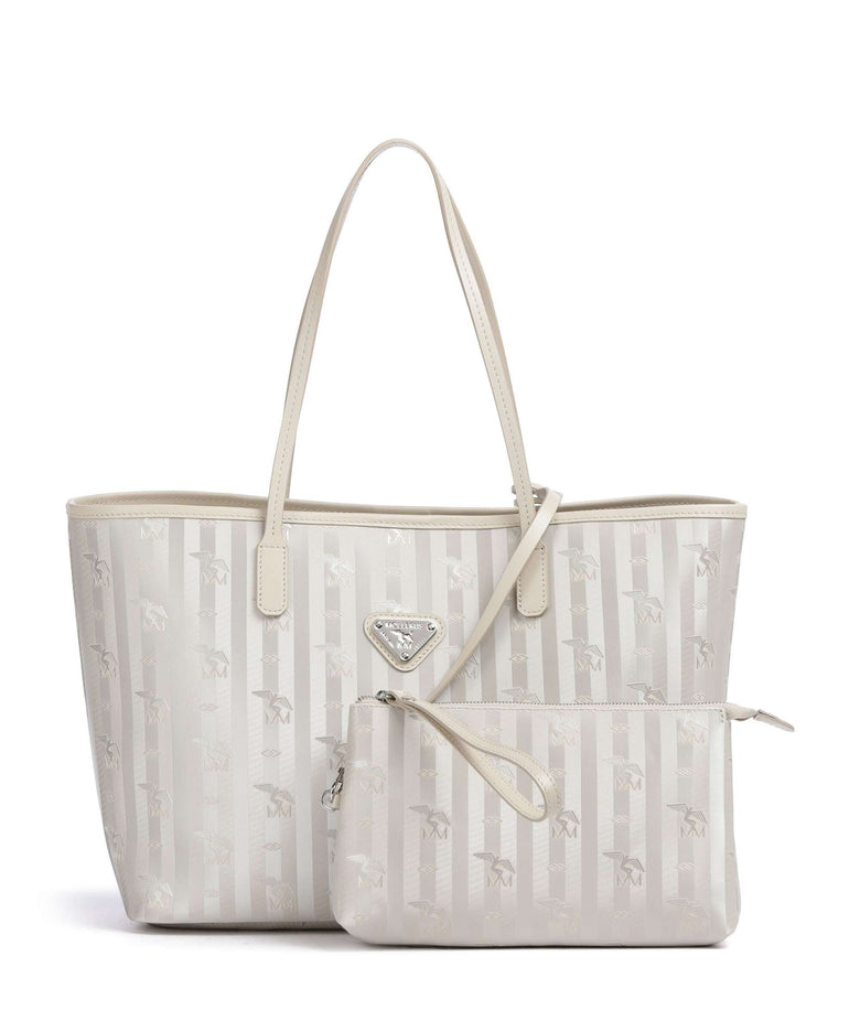 Maison Mollerus Vinerus Bern Tote bag metallic silber/perle